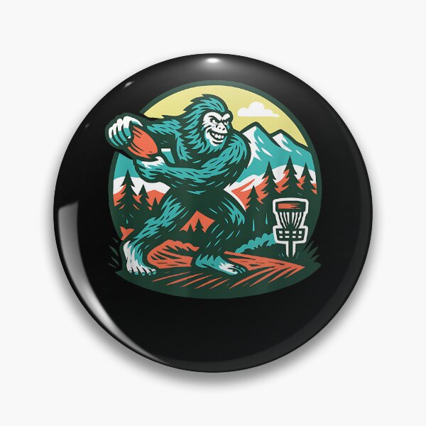 Item preview, Bigfoot Disc Golfer Sasquatch Disc Golf Retro designed and sold by Goleon12.