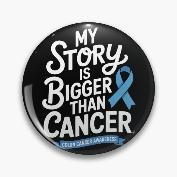 Item preview, My Story Is Bigger Than Cancer Colon Cancer Awareness Handletter Shirt Blue Ribbon designed and sold by DarylWelsh2024.