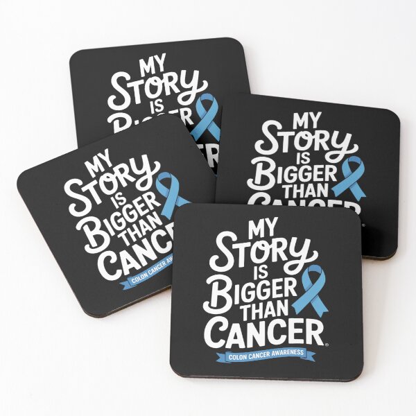 Item preview, My Story Is Bigger Than Cancer Colon Cancer Awareness Handletter Shirt Blue Ribbon designed and sold by DarylWelsh2024.