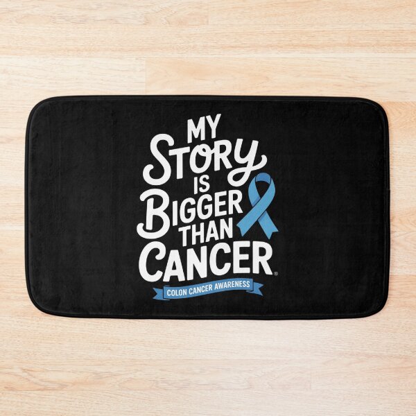 Item preview, My Story Is Bigger Than Cancer Colon Cancer Awareness Handletter Shirt Blue Ribbon designed and sold by DarylWelsh2024.