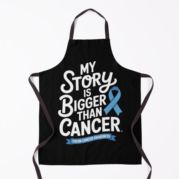 Item preview, My Story Is Bigger Than Cancer Colon Cancer Awareness Handletter Shirt Blue Ribbon designed and sold by DarylWelsh2024.