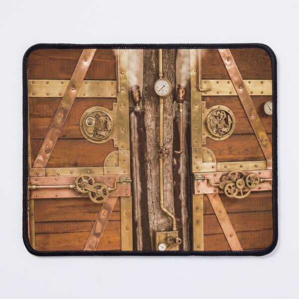 Item preview, Steampunk Industrial Mechanical Gear & Steam Brass Double Doors designed and sold by steampunkimages.