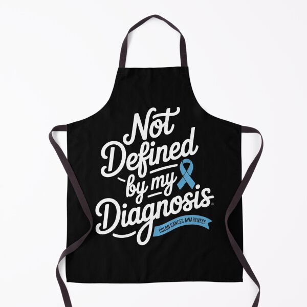 Item preview, Not Defined By My Diagnosis Colon Cancer Awareness Shirt Full Script Blue Ribbon Tee designed and sold by DarylWelsh2024.