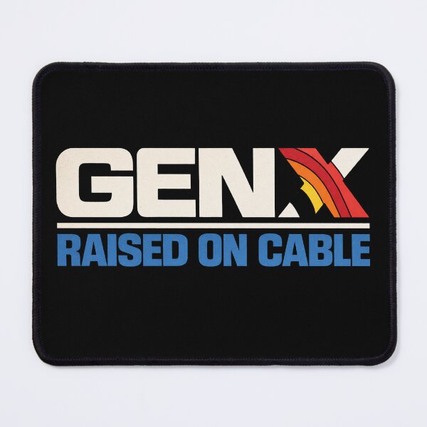 Item preview, Gen X Raised on Cable (alt) – Retro Sunset Stripe 80s 90s Vintage TV Nostalgia designed and sold by DiamondSkyShirt.