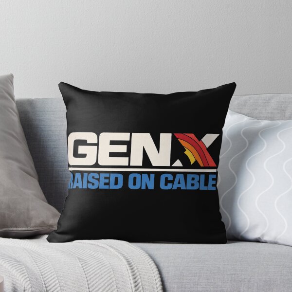 Item preview, Gen X Raised on Cable (alt) – Retro Sunset Stripe 80s 90s Vintage TV Nostalgia designed and sold by DiamondSkyShirt.