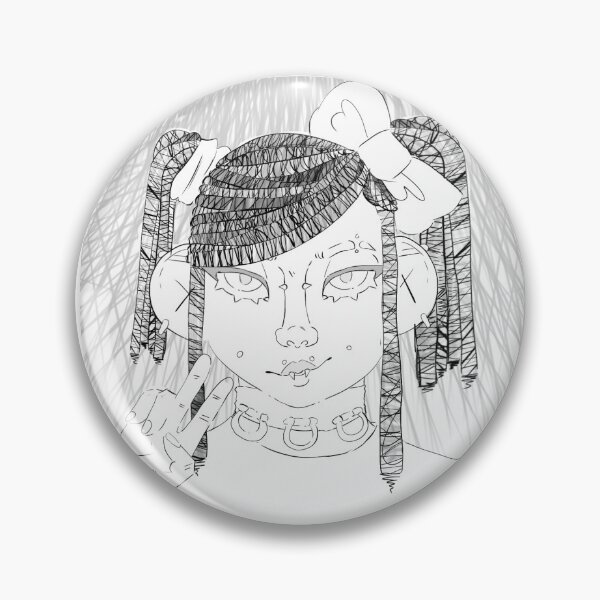 Item preview, Punk girl colouring page designed and sold by Glowxslow.