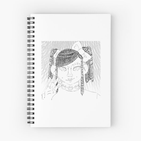Item preview, Punk girl colouring page designed and sold by Glowxslow.