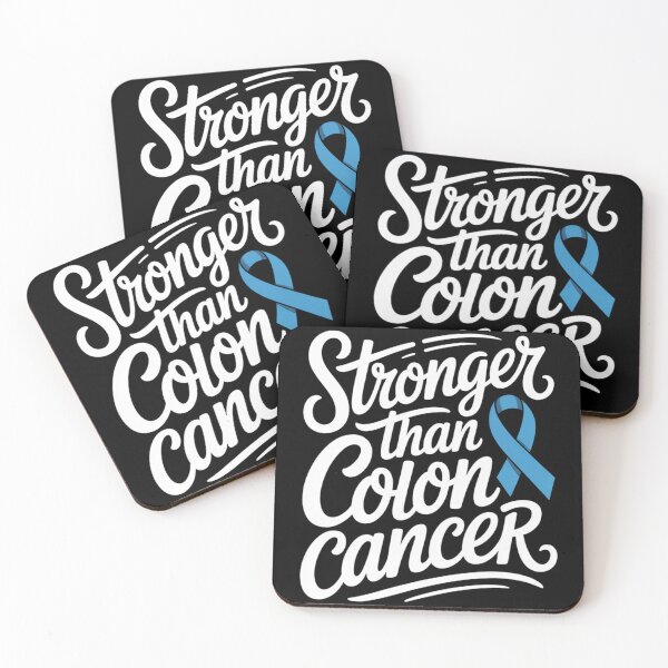 Item preview, Stronger Than Colon Cancer Shirt Blue Ribbon Script Awareness Tee Underline Accent designed and sold by DarylWelsh2024.
