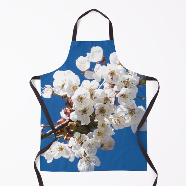 Item preview, White blossoms against a blue sky – spring flower nature photography designed and sold by Katja LebenFreude.