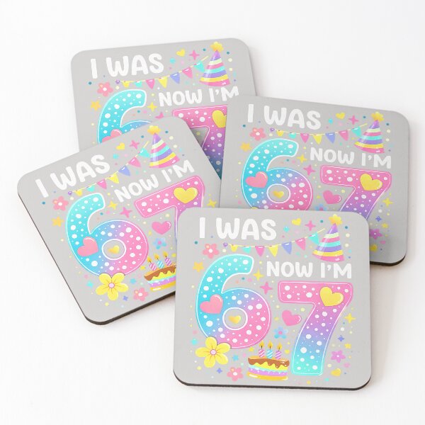 Item preview, Copy of 6 7 Years Old Birthday Girl I was 6 Now I'm 7 67 Meme Kids designed and sold by TESTTES.