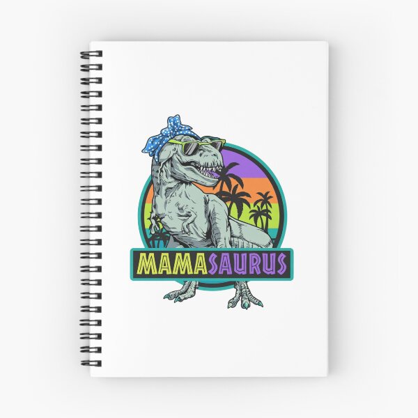 Item preview, Retro Mamasaurus Rex — Vintage Sunset T-Rex Illustration with Polka Dot Bandana designed and sold by Colorful-Garden.