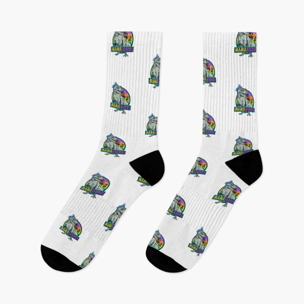 Item preview, Retro Mamasaurus Rex — Vintage Sunset T-Rex Illustration with Polka Dot Bandana designed and sold by Colorful-Garden.