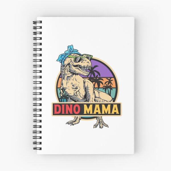 Item preview, Retro Dino Mama Rex — Vintage Sunset T-Rex Illustration with Polka Dot Bandana designed and sold by Colorful-Garden.