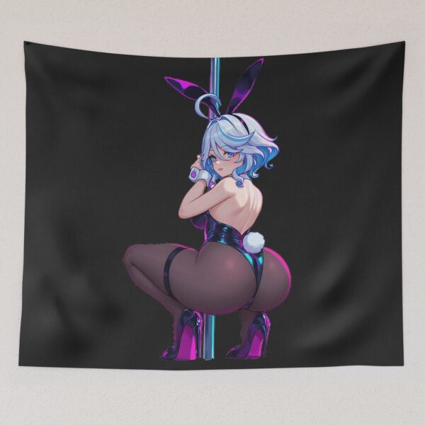 Item preview, Neon Velvet Bunny – Midnight Arcade Pin-Up designed and sold by Jimakmo.