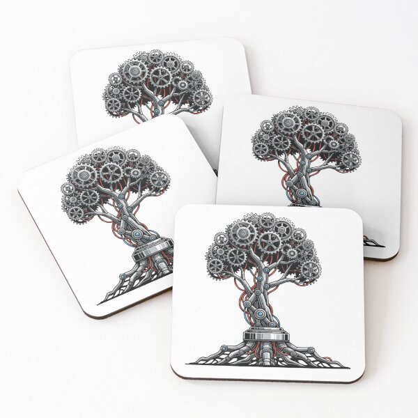 Item preview, Steampunk Mechanical Tree Sci Fantasy Art designed and sold by Dzblack.