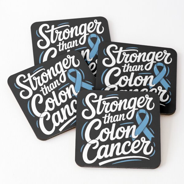 Item preview, Stronger Than Colon Cancer Swash Script Shirt Tall Blue Ribbon Colon Cancer Awareness Tee designed and sold by DarylWelsh2024.
