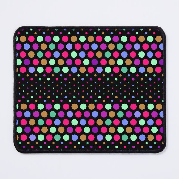 Item preview, Colorful Dotwave Polka Dot on Black designed and sold by POLKAIWERX.