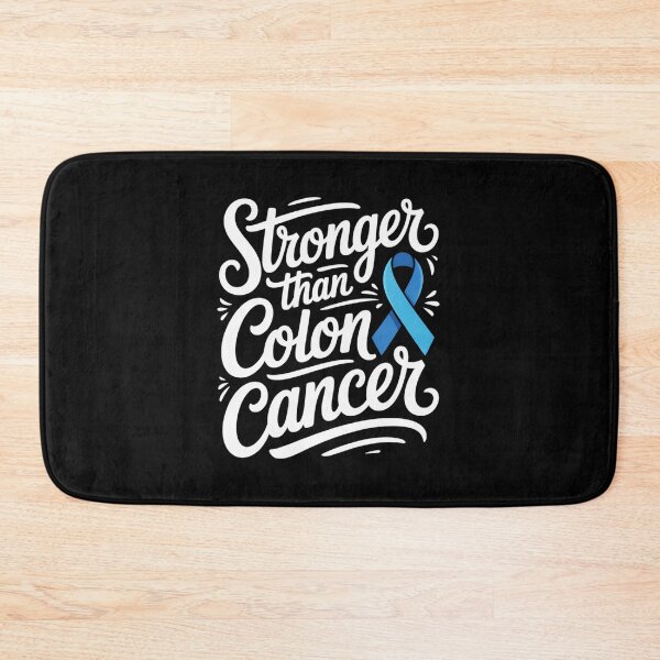 Item preview, Stronger Than Colon Cancer Shirt White Script Burst Accents Two-Tone Blue Ribbon Tee designed and sold by DarylWelsh2024.