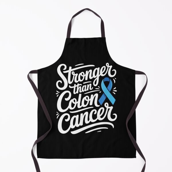 Item preview, Stronger Than Colon Cancer Shirt White Script Burst Accents Two-Tone Blue Ribbon Tee designed and sold by DarylWelsh2024.