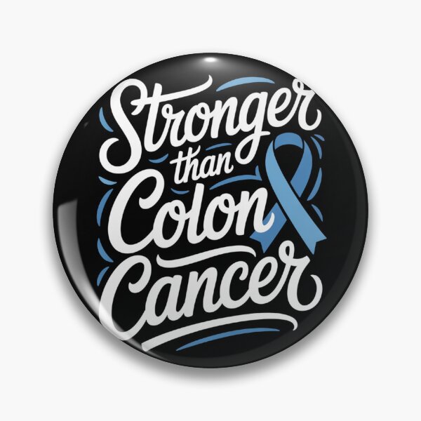 Item preview, Stronger Than Colon Cancer Blue Vine Accent Script Shirt Long Ribbon Awareness Tee designed and sold by DarylWelsh2024.