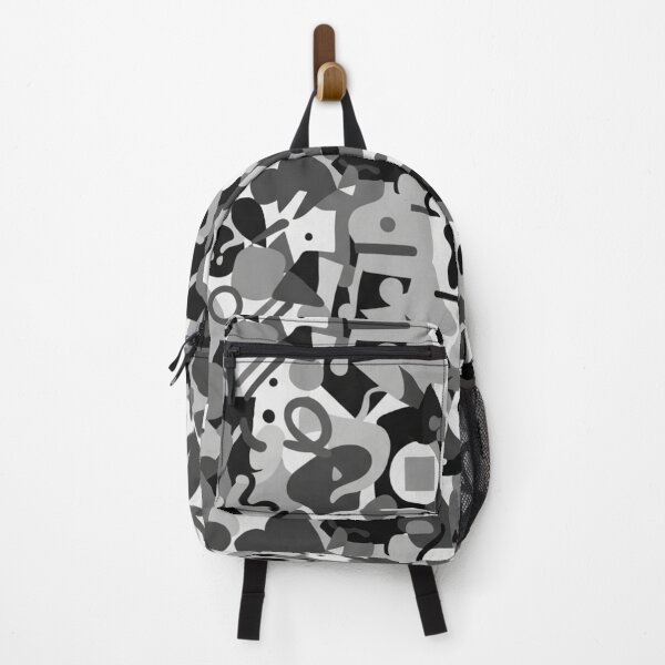 Item preview, Modern Monochrome Abstract Shapes Seamless All-Over Print designed and sold by Chaotic-Treasures.