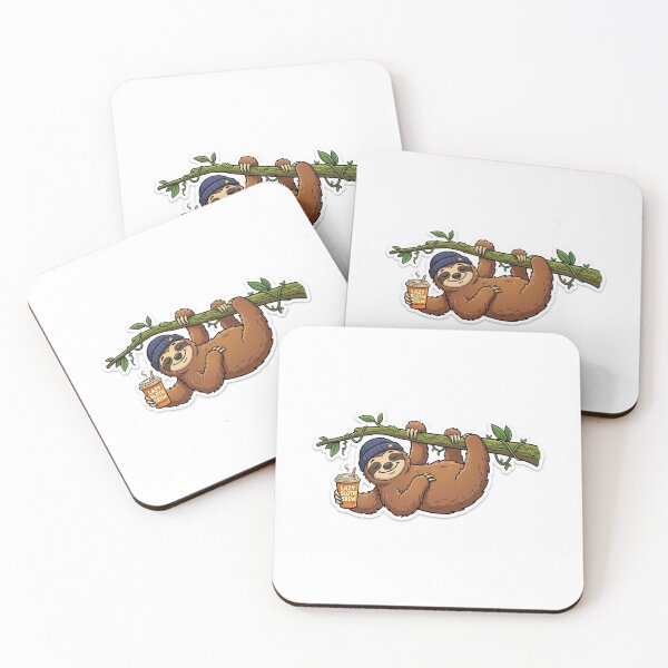 Item preview, Chill Sloth Hanging with Coffee Mug designed and sold by COLOREBEL.