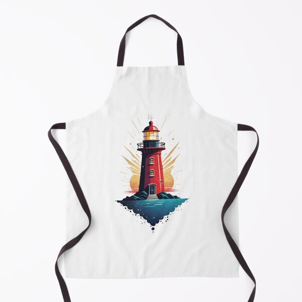 Item preview, Majestic Red Lighthouse at Night Graphic Art designed and sold by AlxVel.