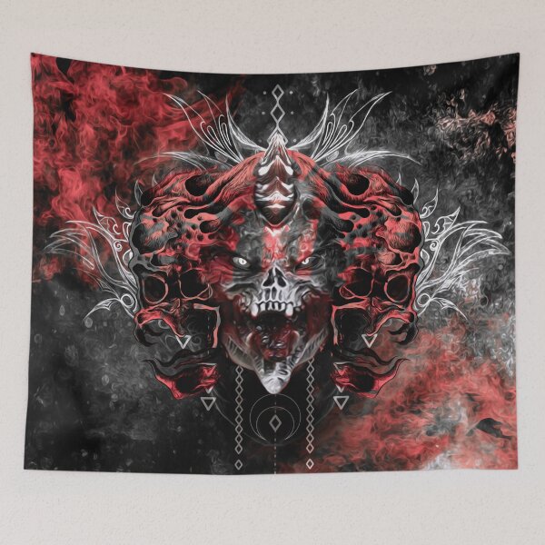 Item preview, Infernal Demon Skull Art - Hellfire Gothic Monster & Dark Fantasy Horror designed and sold by yuvimaginaria.