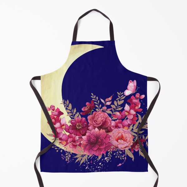 Item preview, Floral Crescent Moon Design – Pink Watercolor Flowers & Butterfly Aesthetic designed and sold by kpwi_maduwanthi.