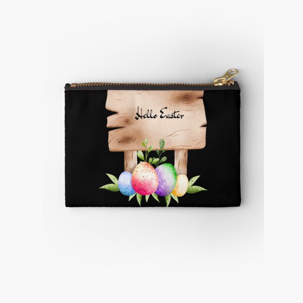 Item preview, Hello Easter Wooden Sign with Colorful Eggs and Greenery Sticker designed and sold by FestivityFinds.