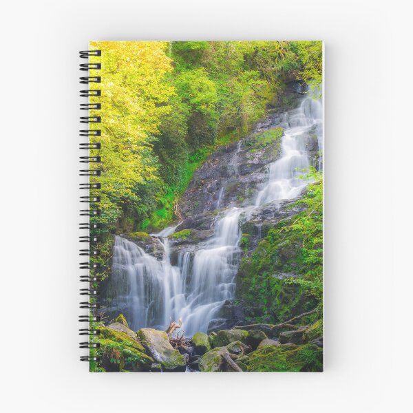 Item preview, Lush Green Forest Waterfall Cascading Through Woodland designed and sold by TheHikersEye.