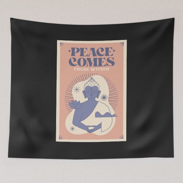 Item preview, peace comes from within buddha quote designed and sold by WellspringXflow.