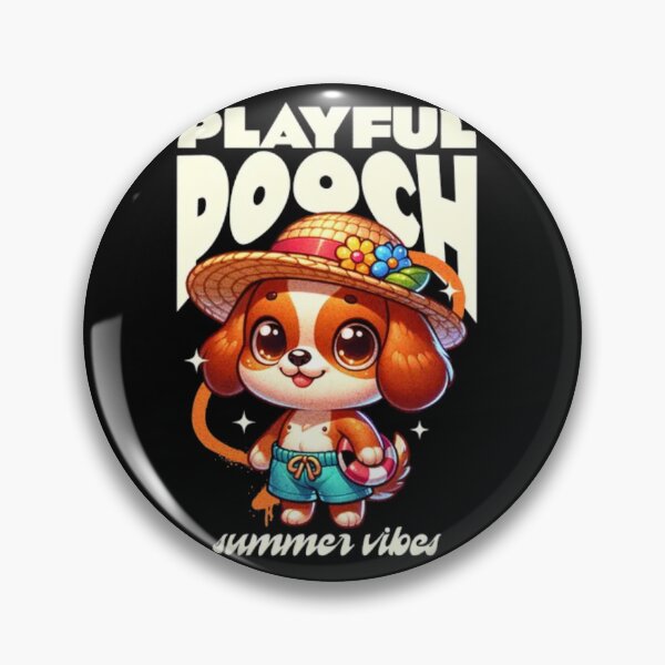 Item preview, Playful Pooch Summer Vibes - Kawaii Beach Dog designed and sold by GenZFashion000.