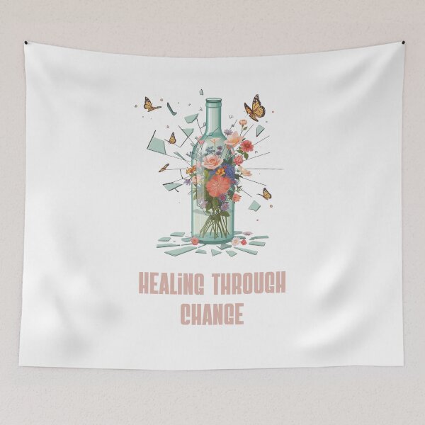 Item preview, Broken Bottle Bloom – Sober Recovery Transformation Flowers designed and sold by trendplusco.