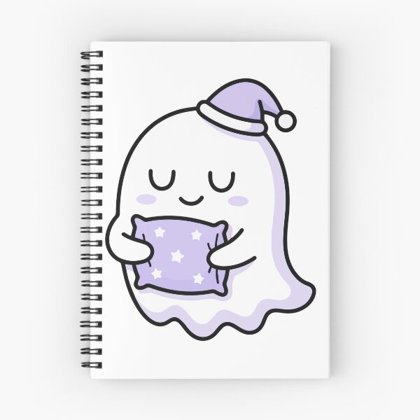 Item preview, Sleepy Ghost with Starry Pillow Kawaii Art designed and sold by ixavee.
