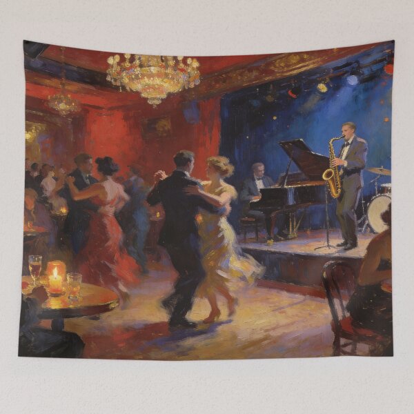 Item preview, Colorful Nightclub Party Painting, Jazz Music, Dancing People  & City Nightclub Atmosphere designed and sold by BlareBlare.