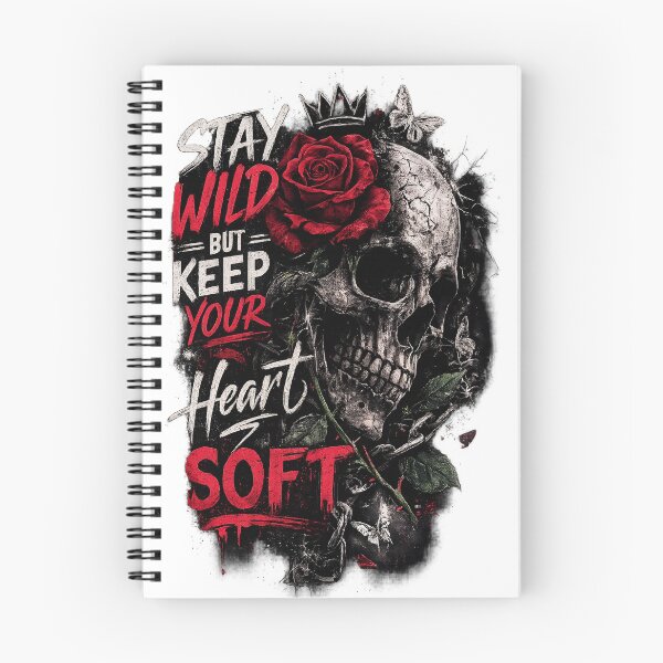 Item preview, Pretty Dark Dangerous Skull Rose Gothic Streetwear Design designed and sold by Sunny Flamingo Studio.