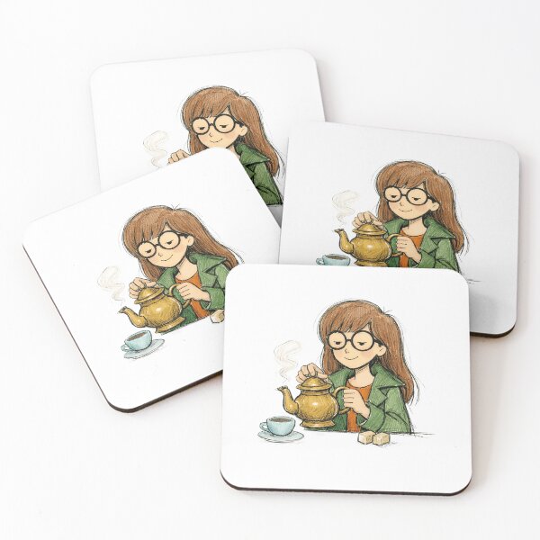 Item preview, DARIA WITH ANTIQUE TEAPOT designed and sold by LIS AND MELIVERSO.