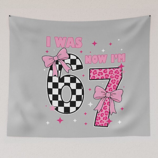 Item preview, 7th Birthday Girl I was 6 Now I'm 7 Coquette Bow Bday Party designed and sold by mjohnson9.