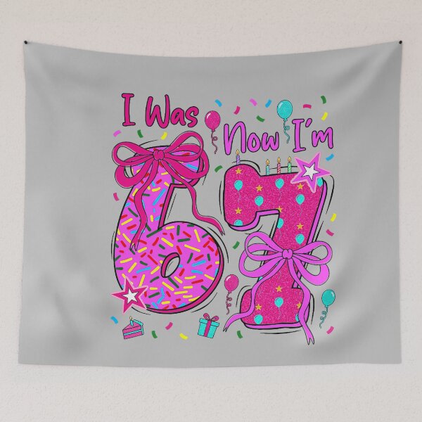 Item preview, 7th Birthday Girl I was 6 Now I'm 7 Year Old 67 Birthday designed and sold by mjohnson9.