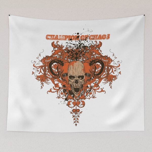 Item preview, Champion of Chaos - Dark Gothic Horned Skull Baroque Streetwear designed and sold by snapifyprints.
