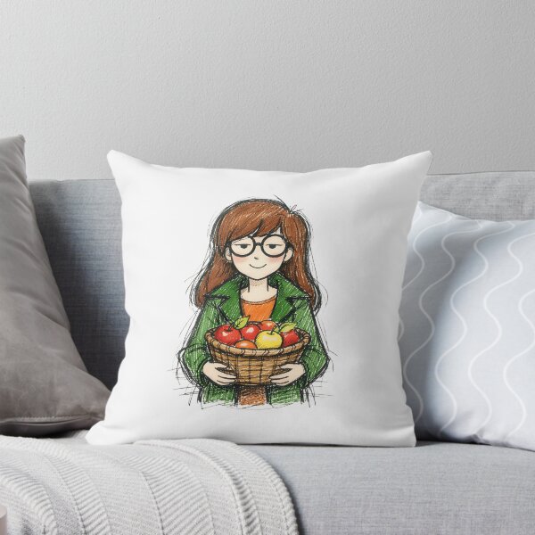 Item preview, Daria with Apple Basket designed and sold by LIS AND MELIVERSO.