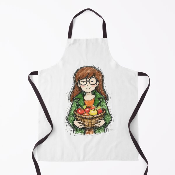 Item preview, Daria with Apple Basket designed and sold by LIS AND MELIVERSO.