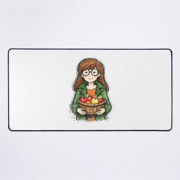 Item preview, Daria with Apple Basket designed and sold by LIS AND MELIVERSO.