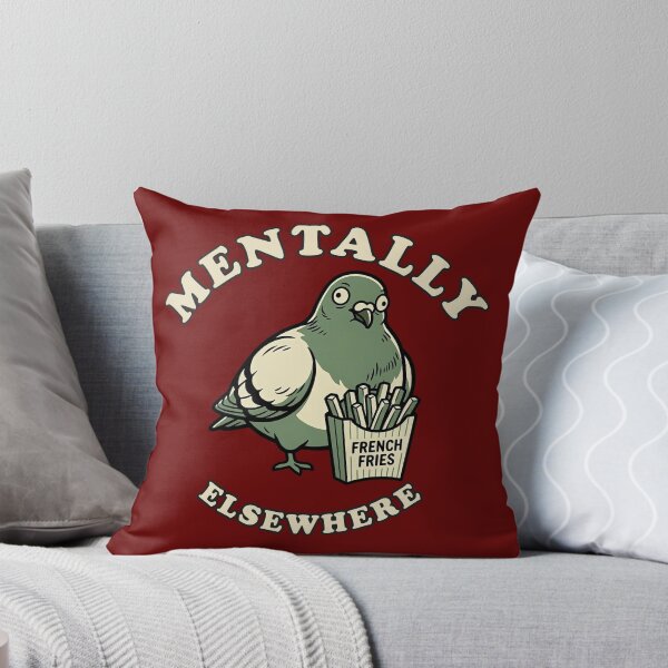 Item preview, Mentally Elsewhere | Funny Pigeon with French Fries Graphic designed and sold by Akio Saiko.