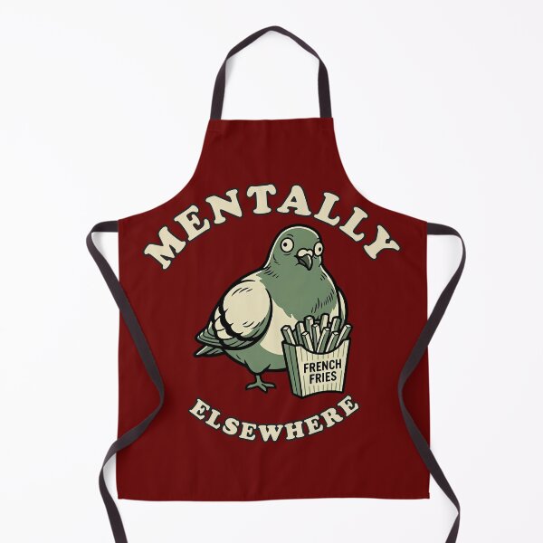 Item preview, Mentally Elsewhere | Funny Pigeon with French Fries Graphic designed and sold by Akio Saiko.