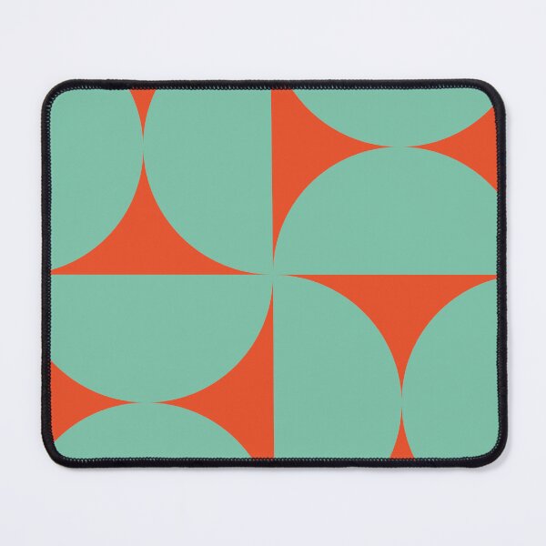 Item preview, Bold Bauhaus Mid Century Minimalism 6 Teal and Red designed and sold by colourpoems.