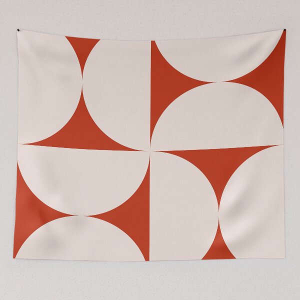 Item preview, Bold Bauhaus Mid Century Minimalism 10 Red and White designed and sold by colourpoems.