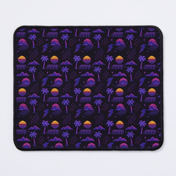 Item preview, 8-bit Retro Synthwave Pattern designed and sold by ReggieRaggz.