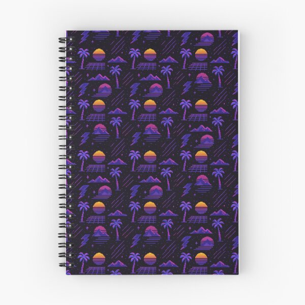 Item preview, 8-bit Retro Synthwave Pattern designed and sold by ReggieRaggz.